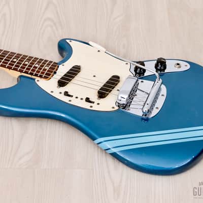 1970 Fender Competition Mustang Competition Burgundy + Headstock, Short Scale Vintage Guitar, 100% Original w/ Case image 10