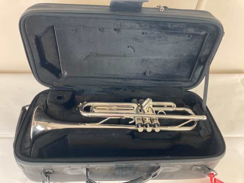 Blessing BTR-1460 Bb Trumpet – Silver-Plated – Intermediate Model – Excellent Condition – w/ Case SM#3632 image 1
