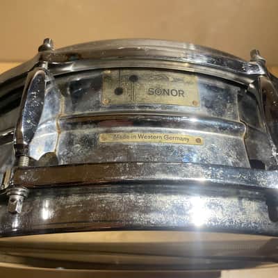 VINTAGE 1960's Sonor 5x14 D444 COB Teardrop 8-Lug Snare Drum image 8