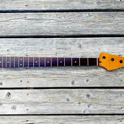 Precision Bass neck, flamed roasted maple image 3