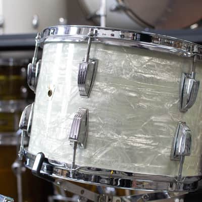 1960s Ludwig "Super Beat" White Marine Pearl Drum Kit image 15