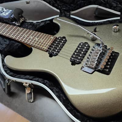 Dean Avalanche Ultra 7 String Silver Sparkle Gold Flake Seven String 24 Fret 25.5" Scale Floyd Rose HH Super Strat Electric Guitar MIK Korea Korean with hard case image 1