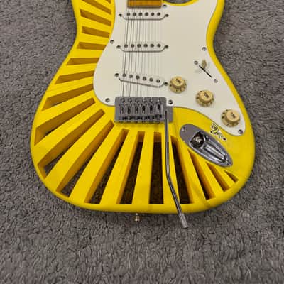 Custom Little wing - Yellow  Exclusive 3D printed guitar Custom shop made in Ukraine Electric guitar Strat Superstrat stratocaster Excellent Condition image 7