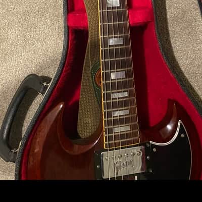 Vintage  Gibson  SG Standard  1972 All Original Heritage Cherry Rare Embossed  Pickups image 15