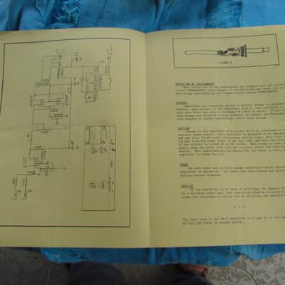Gibson BR-9 Amplifier Instruction Manual 1950's Original Gibson Model BR-9 Manual With Schematic image 3