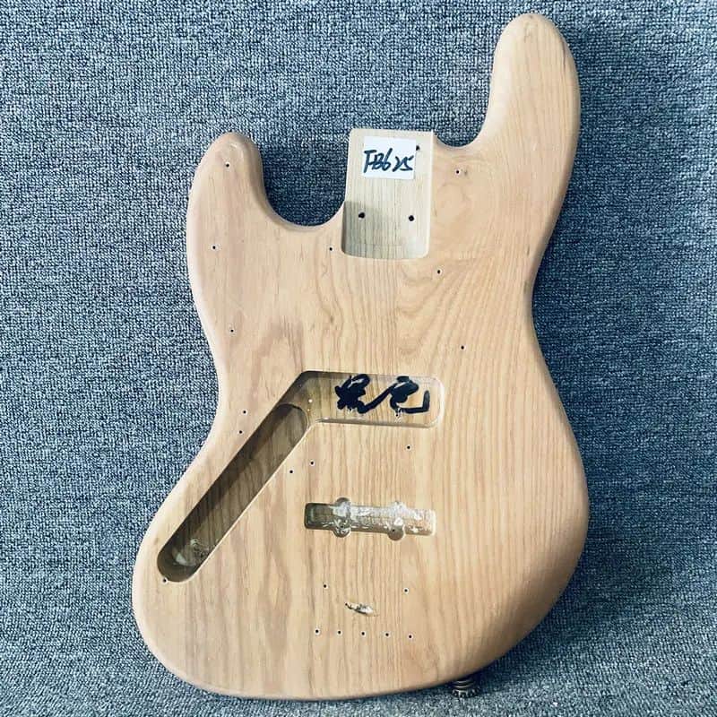 Left Hand Jazz Bass Style Body in Natural Ash, Unfinished image 1