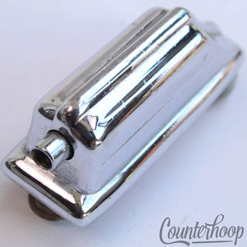 *Rogers Beavertail Bass Drum Lug Chrome Dayton Powertone 2nd-Gen Vintage 60s USA image 1