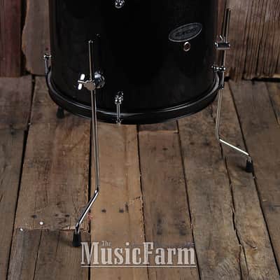 Excel EC165 Junior 5 Piece Drum Kit with Hardware and Cymbals Cosmic Black Sparkle image 5