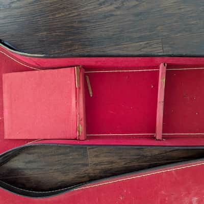1963-65 Gibson SG Jr. Guitar Chipboard Case - Red Felt Lined, Original image 16