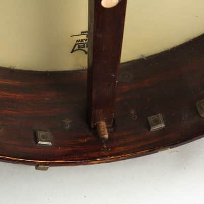 Minstrel Banjo (maker unknown), c. 1870, original black coffin case. image 21