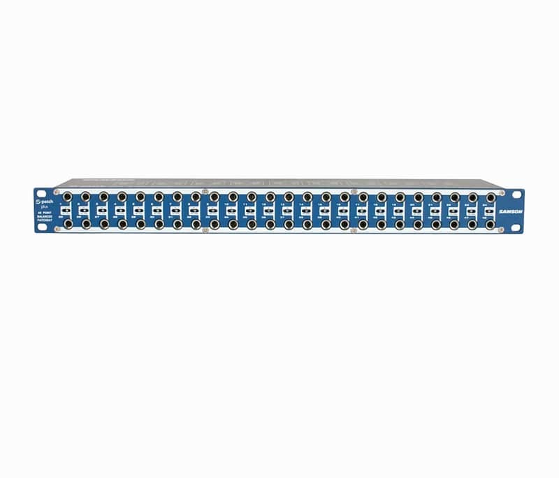 NEW-Samson S-Patch Plus S Class 48-Point Balanced Patchbay 2024s - Blue image 1