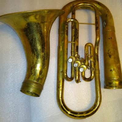 Buescher Elkhart Baritone/Tuba, USA, Lacquered Brass, missing MP stem image 7