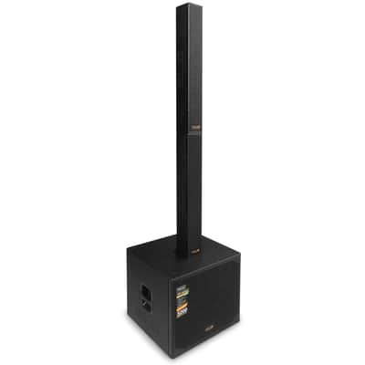 (2) PRO DG IRIS Portable Line Array Column PA With an 18" Subwoofer - Hercules DJ T7 - RDCMKL DJ Table - Tascam TH02 - PSG Audio UGX21 II - (4) XLR Cables Bundle image 2