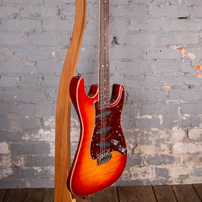 Tom Anderson Guitarworks Drop Top Classic 2026 - Cherry Burst w/Binding image 3