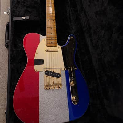 Fender Buck Owens Signature Telecaster 2024 - Present - Red, Silver, and Blue Sparkle image 1