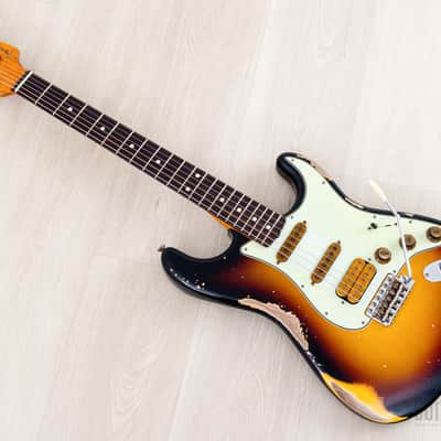 2024 Fender Custom Shop Alley Cat Stratocaster Heavy Relic SSH Superstrat Sunburst w/ Case, CoA image 12