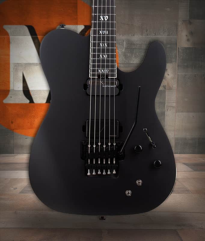 Schecter PT FR-S SLS Elite Evil Twin - Satin Black (1383) image 1