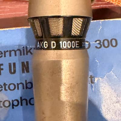 AKG D 1000E Cardioid Dynamic Microphone 1970s - Silver image 1