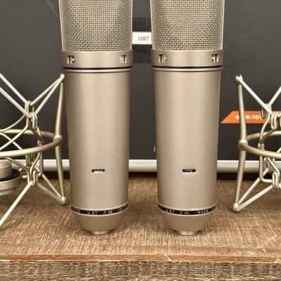 Vintage Neumann U 87 Condenser Microphone Stereo Pair. Close SN. Great Shape U87 1982 image 4