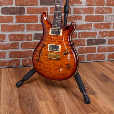 PRS Custom 22 Semi-Hollow Quilted Maple 10 Top Smoked Amber 2010 w/OHSC image 5