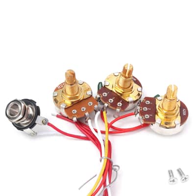Full Alpha Size Potentiometers Guitar Wiring Harness Prewired Kit 5 Way  Switch  for strats image 4
