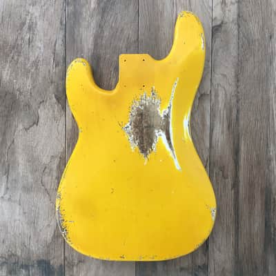 FRANCHIN Jupiter bass body Relic Aged Monaco Yellow 100% Nitro Lacquer Poplar Precision P-Bass Style Made in Italy - Stock piece #23430826 image 9