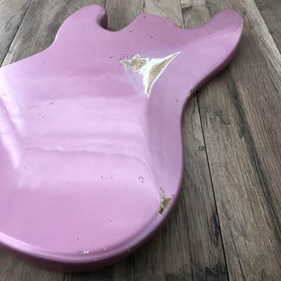 FRANCHIN Jupiter bass body Relic Aged Burgundy Mist Metallic 100% Nitro Lacquer Basswood Precision-Style Made in Italy - Stock piece #23120726 imagen 12