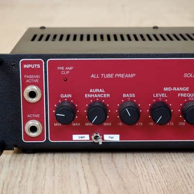 SWR Bass 350 Solid State Bass Guitar Amplifier Red Face, Pre-Fender image 3