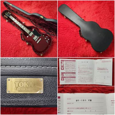 2008 Tokai SG155 Premium Series SG Standard - Cherry Lacquer - 1 Piece Honduras Mahogany Body - Original Case - Made In Japan MIJ image 25