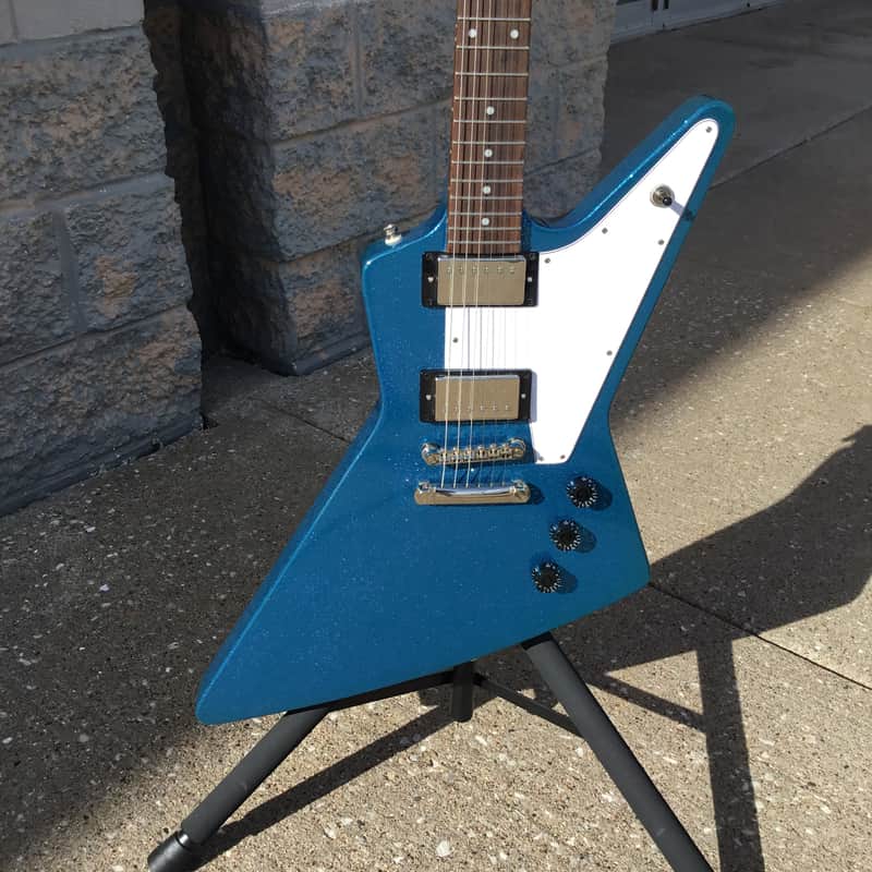 Epiphone Explorer (Refinish) 2020's - Blue Sparkle image 1