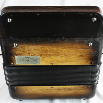 NEW Antique Copper Beltuna "Azteca" Cuadro Vivo Diatonic Button Accordion LMM 34 12 GCF Sol image 7