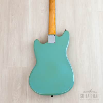 1968 Fender Mustang Vintage Offset Guitar Daphne Blue w/ Case image 3
