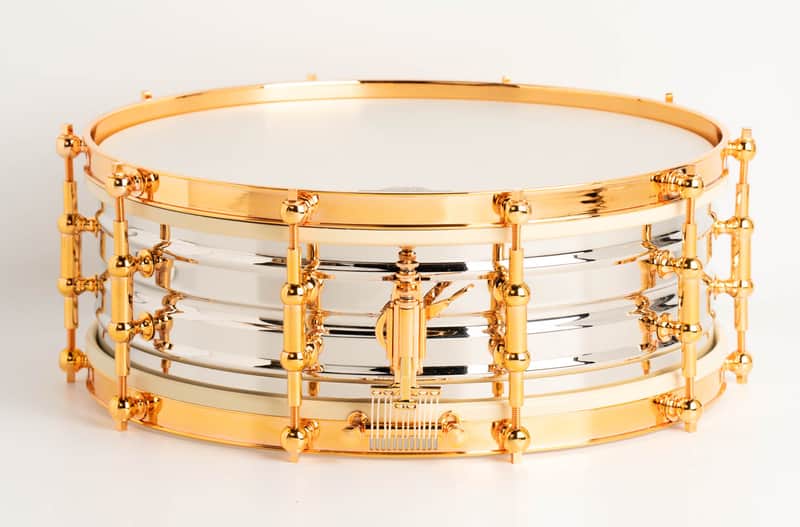 AK Drums Nickel Over Brass Dresdner Type Orchestra Model / Nickel Plated DeLuxe repro Copper Finish 5"x14" image 1