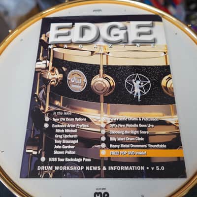 DW USA Collector's Series R30 "Starman" Neil Peart Signature Edge 6x14" Icon Snare Drum image 7