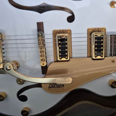 Gretsch G5422TG Electromatic Classic 2024 Double Cut Snowcrest White Tweed Hardcase image 9