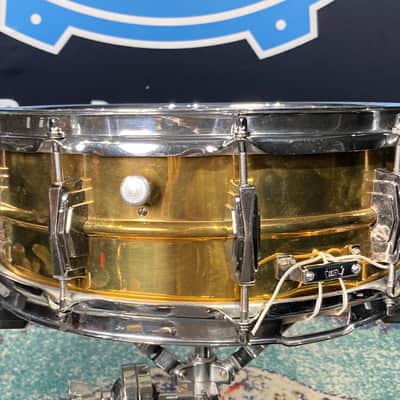 Ludwig 14x5" #401 Super Ludwig (Supraphonic) Brass Snare Drum, Super Rare 1960. Excellent! image 10