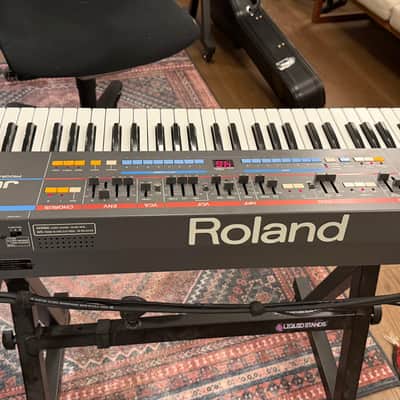 Roland Juno-106 61-Key Programmable Polyphonic Synthesizer 1984 - 1985 - Black image 3