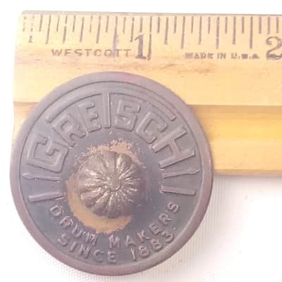 *Gretsch 60s Tacked Floor/Rack Tom Drum Round Badge Thick Sticks Renown Brooklyn image 1