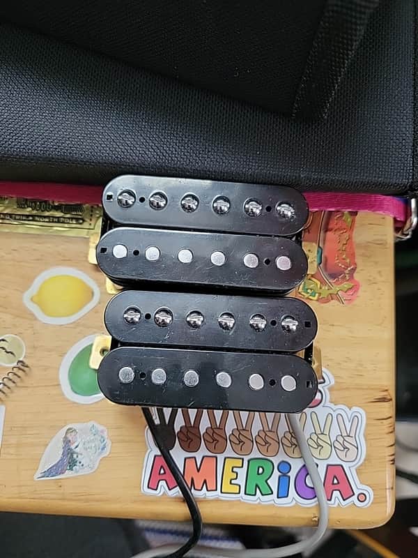 Aria Humbucker 1980s - Black bobbins image 1