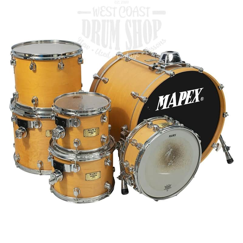 Used Mapex Saturn Pro 6-Piece with Matching Snare Natural Satin image 1