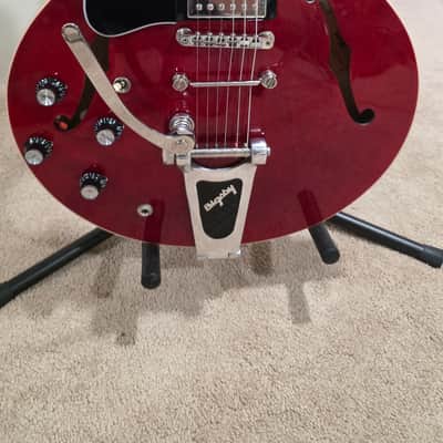 Gibson ES-335 Semi-Hollow Left-Handed Electric - Sixties Cherry image 2