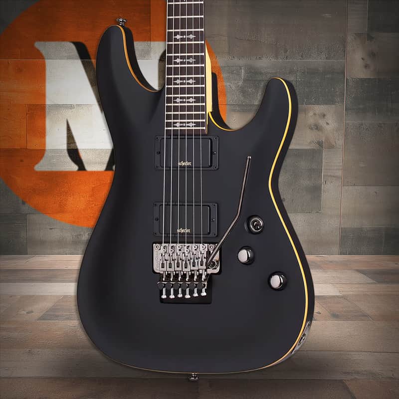 Schecter Demon-6 FR Electric Guitar B-Stock - Aged Black Satin (3661) image 1