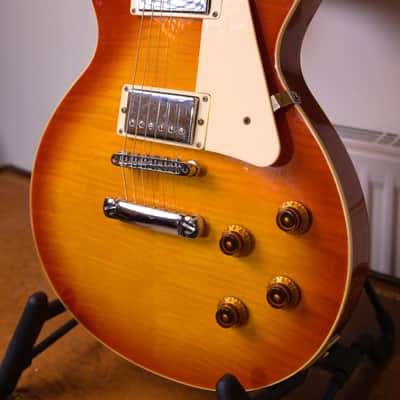 Custom Master Build By Mr. Ichiroh Shimano Japan MIJ Gpoint Les Paul Flamed Chery Sunburst guitar, Burst 59 replica, #197 out of 350 image 6