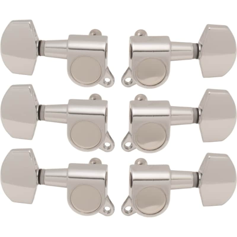 Tuners - Sealed, 45° Screw Mount, Schaller-style Knob, 3 per side image 1