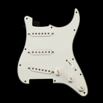 Tone Ninja Pre-Wired Loaded Strat Pickguard SSS White