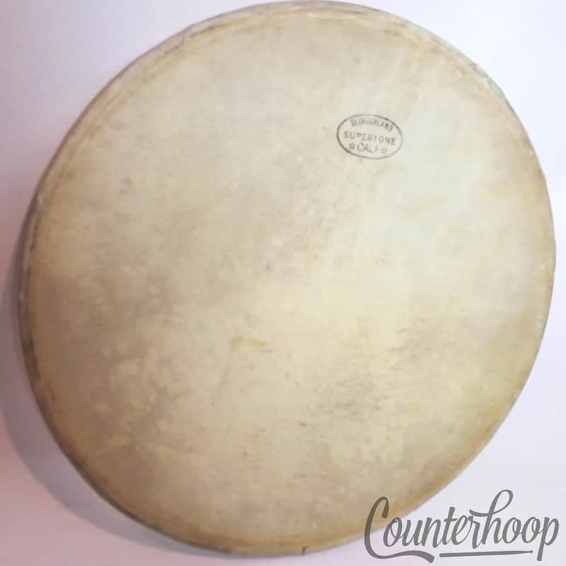 Slingerland 13"Supertone Calf Skin Drum Head Metal Flesh Hoop Timpani Tom LP USA image 1