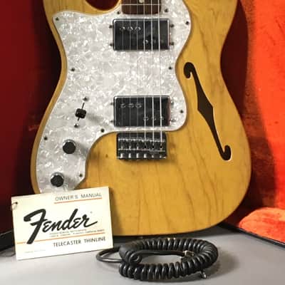 LEFTY! Vintage 1972 Fender Telecaster Thinline Natural Nitro Semi-Hollow Chambered Ash Guitar Seth Lover WR 6.3 lb HSC image 2