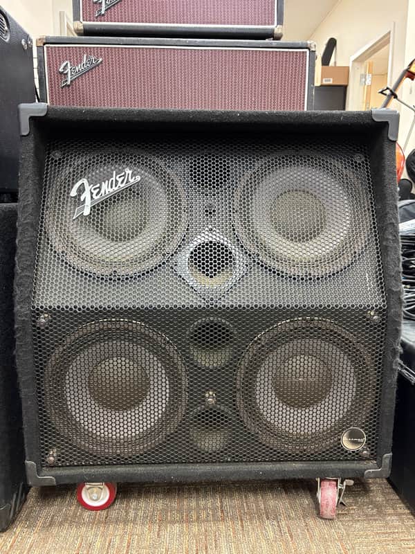 Fender Bassman 410 Pro SL Slant Cabinet Black w/ Casters image 1