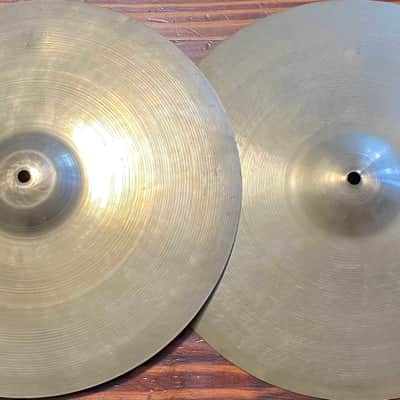 Zildjian Vintage Transition Stamp 40's/50's Avedis 15” Hi-Hat Pair (708gr, 712gr) image 1