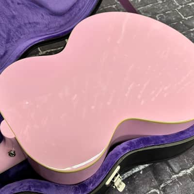 Epiphone J-180 LS Jumbo Ac/El Inspred by Gibson Pink w/Case Auth Dlr #266 image 13